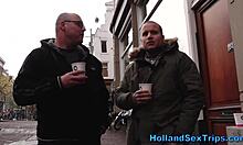 HD-video av en holländsk prostituerad som ger muntlig njutning i höga klackar
