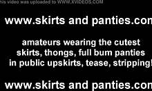 少女女友在自制裙装视频中露出内裤