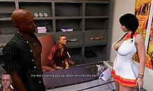 안나스의 열정적인 연애 6 - 가슴과 젊은 남자가 3D 게임에서 헨타이로 등장합니다