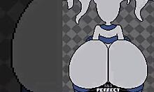 큰 엉덩이를 가진 풍만한 애니메이션 여자가 뜨거운 GFsex 장면에서 더러워지고 있습니다