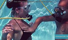 La passione subacquea di Minnie Mangas: un incontro selvaggio fatto in casa