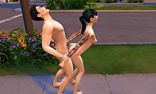 Teen Sims 4 Mädchen wird mit Kondom frech