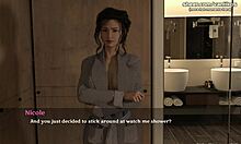 Dalam game animasi 3D, ibu tiri dengan payudara besar selingkuh dengan suaminya dan menikmati pertemuan panas dengan pria yang lebih muda setelah mandi hotel