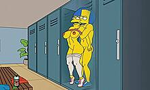 Marge, den stygga hemmafrun, blir analt i både gymmet och hemma under sin mans frånvaro, med en humoristisk Hentai-tecknad Simpsons-tema som bakgrund